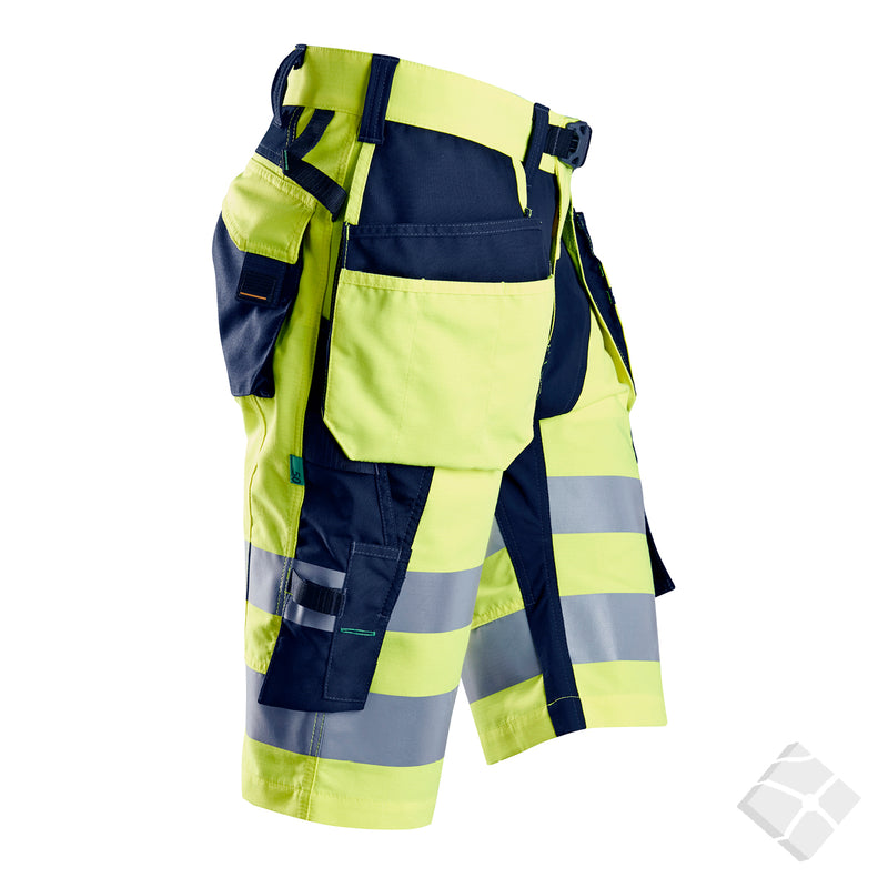 Shorts HighVis. KL1 - FlexiWork, safety gul/marine