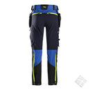 FlexiWork softshell stretchbukse, blå/sort