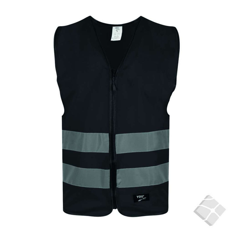 Trenings/refleksvest Flen, sort