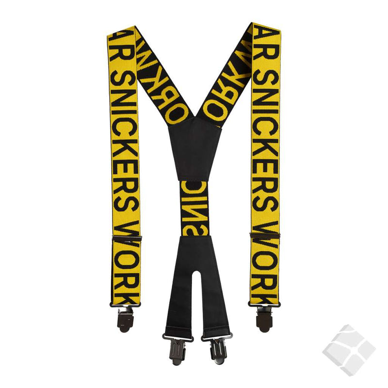 Elastiske bukseseler med logo, gul/sort
