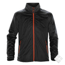 Skalljakke ultra lett i rip-stop,  sort/orange