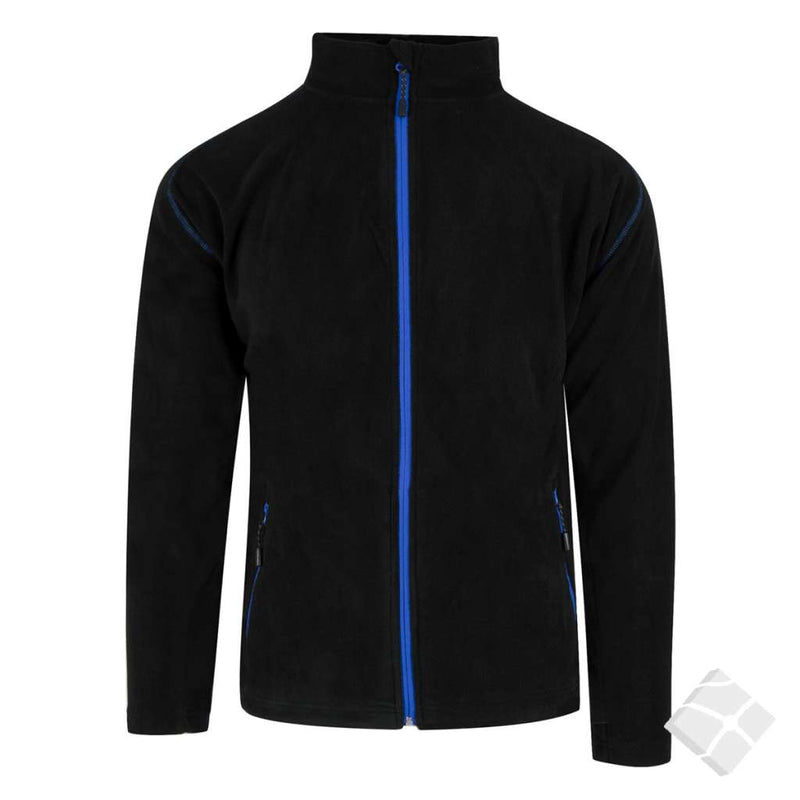 Microfleece jakke Gausta, sort/kornblå