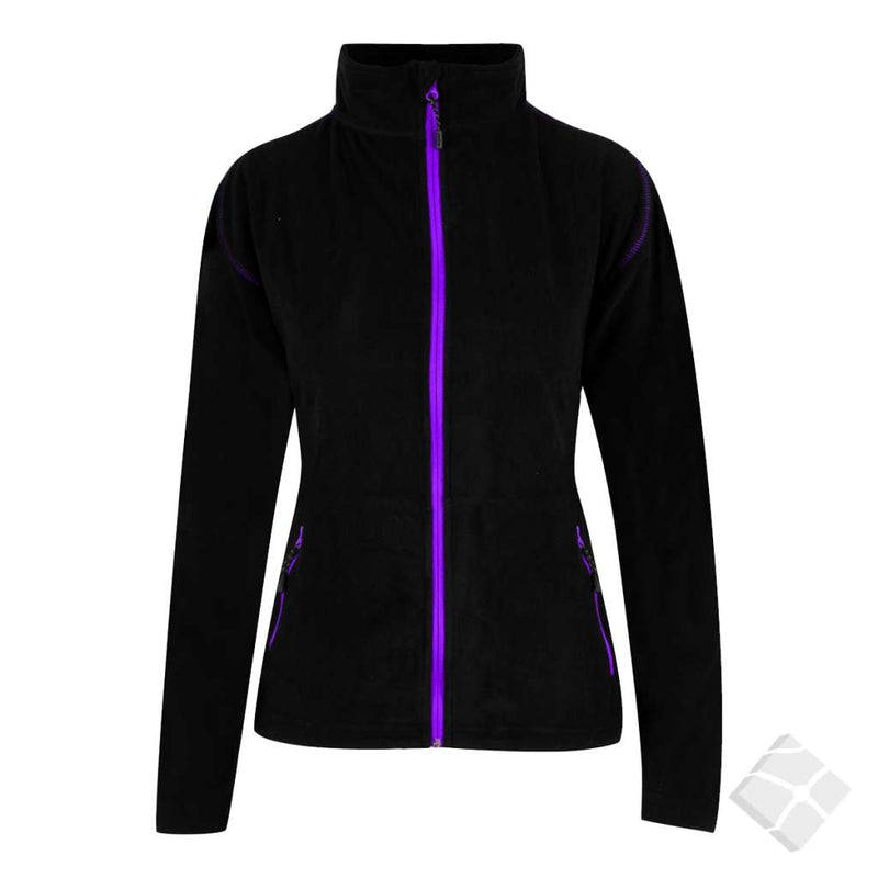 Microfleece jakke til dame Rondane, sort/lilla