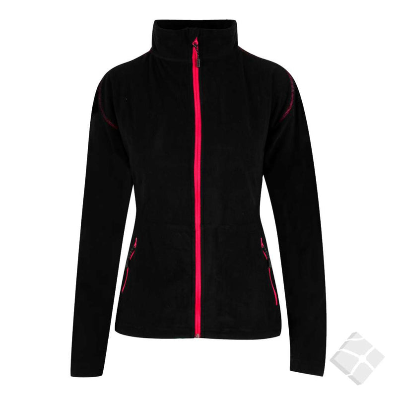 Microfleece jakke til dame Rondane, sort/raspberry