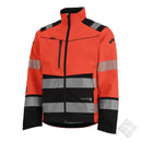 Softshelljakke i synlighet 3-lags KL.3, safety rød