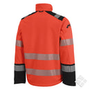 Softshelljakke i synlighet 3-lags KL.3, safety rød