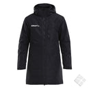 Vattert parkas, sort