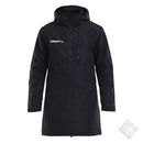 Vattert parkas, sort