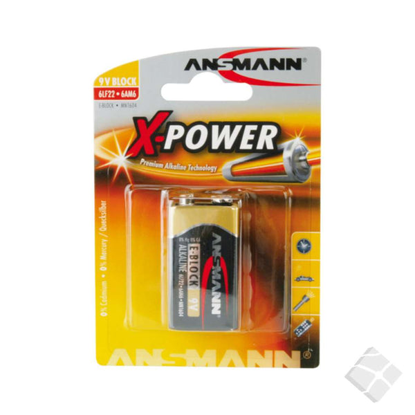 Batteri Alkaine Xpower 9V