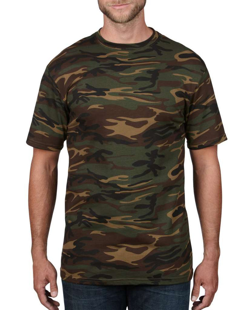 Camo T-skjorte  Anvil, green