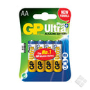 Batteri AA - Ultra pluss LR6 - 4 pkn