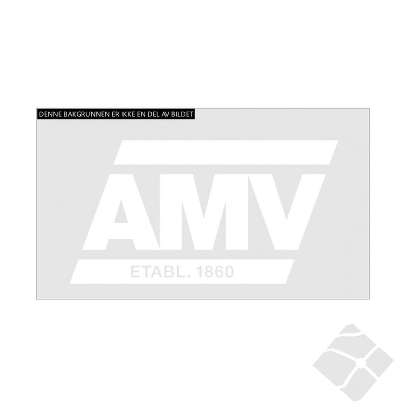 AMV bryst logo, hvit
