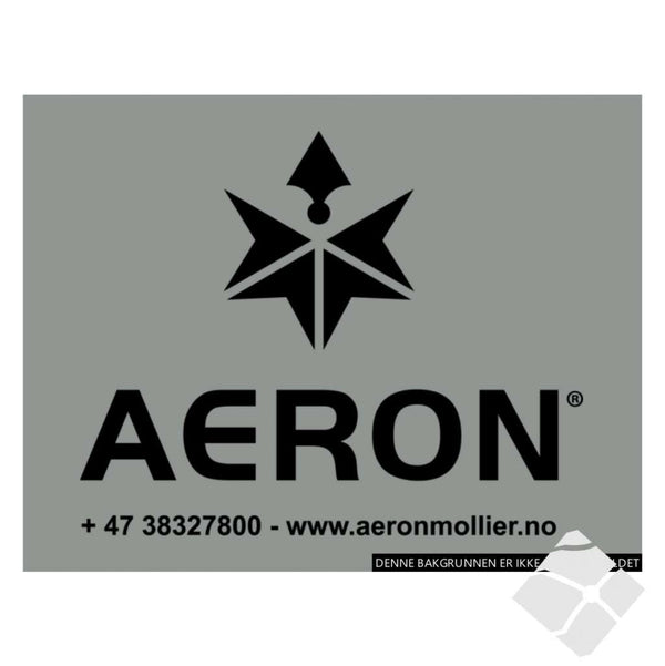 Aeron rygg logo, sort