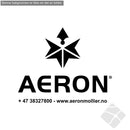 Aeron rygglogo, sort