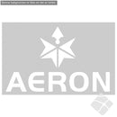 Aeron rygglogo, hvit
