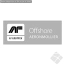 AeronMollier bryst logo, hvit