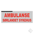 Ambulanse Sørlandets sykehus, rygg logo