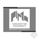 Ansvarsrett hvit - 60mm