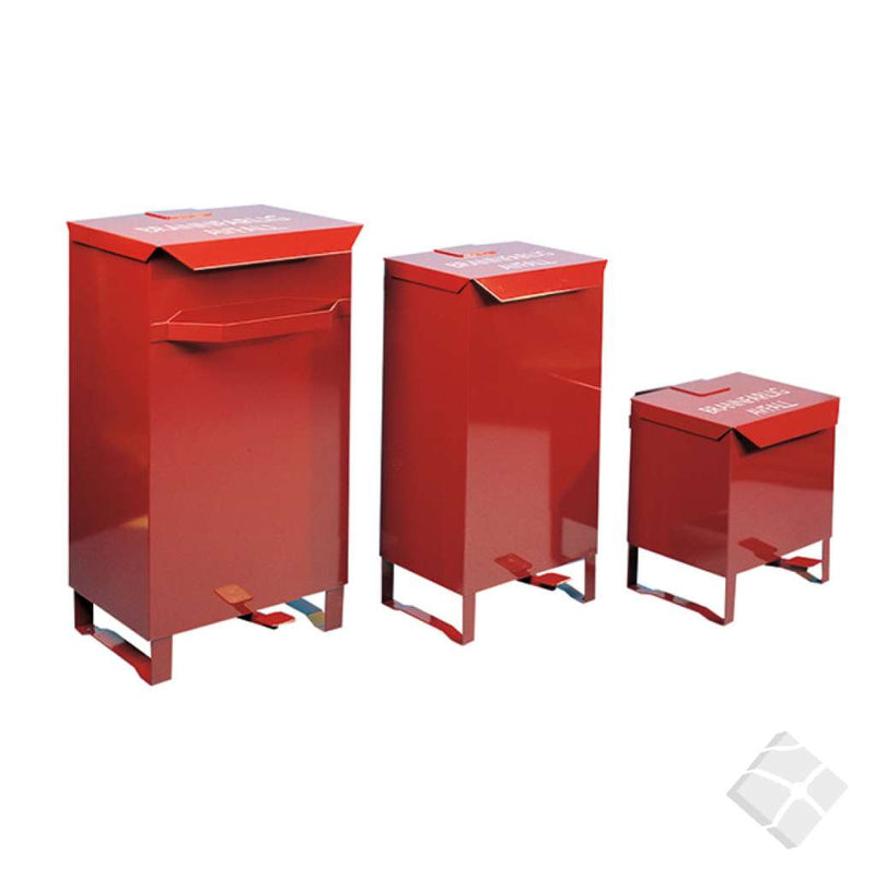 Avfallsbeholder Brannfarlig avfall, rød - 50L
