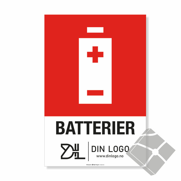 Batterier - Kildesortering skilt for logo