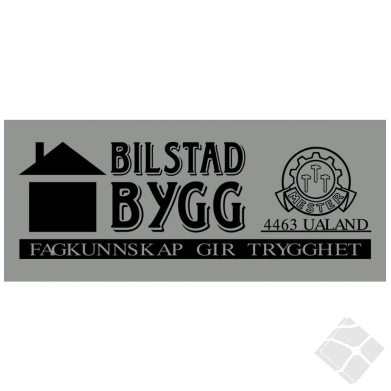 Bilstad bygg rygg logo, sort