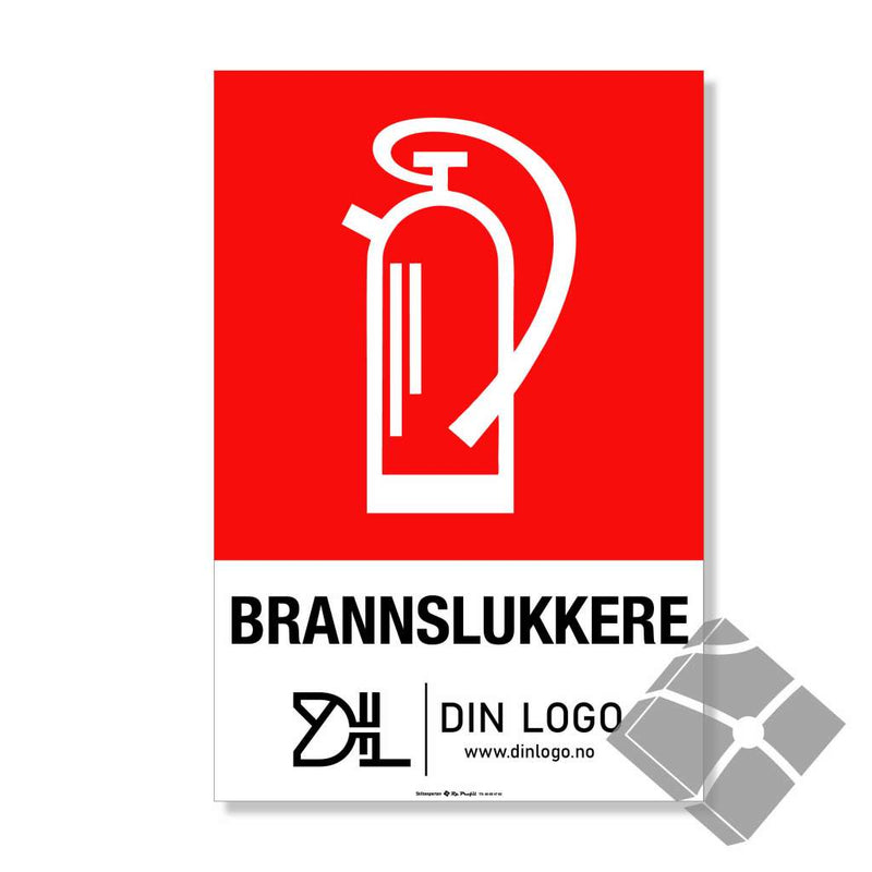 Brannslukkere - Kildesortering skilt for logo