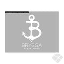 Brygga Bryst logo, hvit