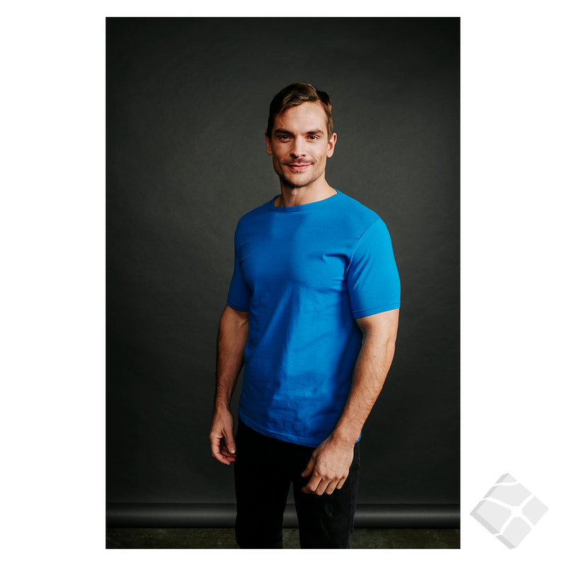 T-skjorte med stretch - Split, brilliantblå