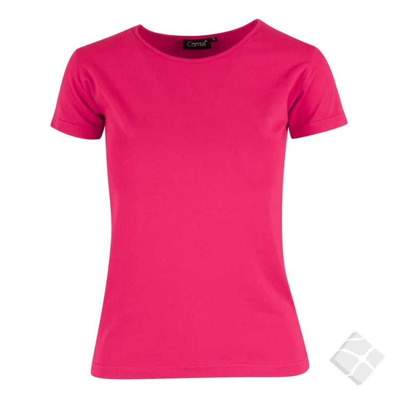 T-skjorte i stretch til dame - Charlotte, mørk rosa