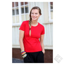 T-skjorte i stretch til dame - Charlotte, mørk rosa