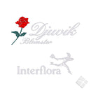 Djuvik Blomster broderingslogo, stor