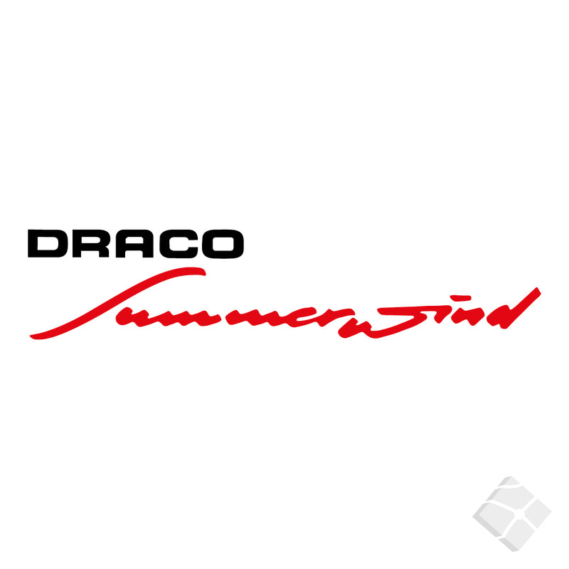 Draco Summerwind logo, rød/sort