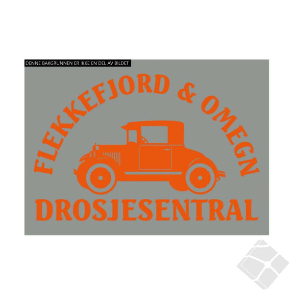 Flekkefjord & omegn drosjesentral, bryst logo