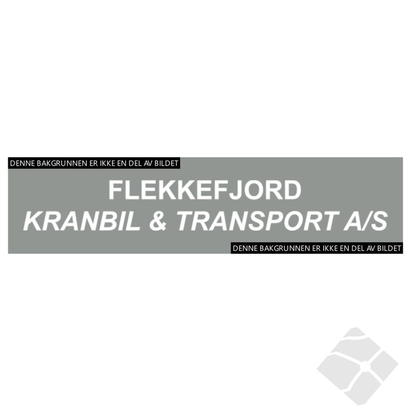 Flekkefjord Kranbil & transport, rygg logo