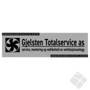 Gjelsten totalservice, rygg - sort