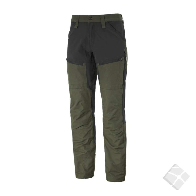 Bukse med stretch Hiking, grønn/sort