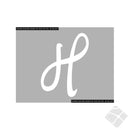Hunsbedt H brystlogo , hvit