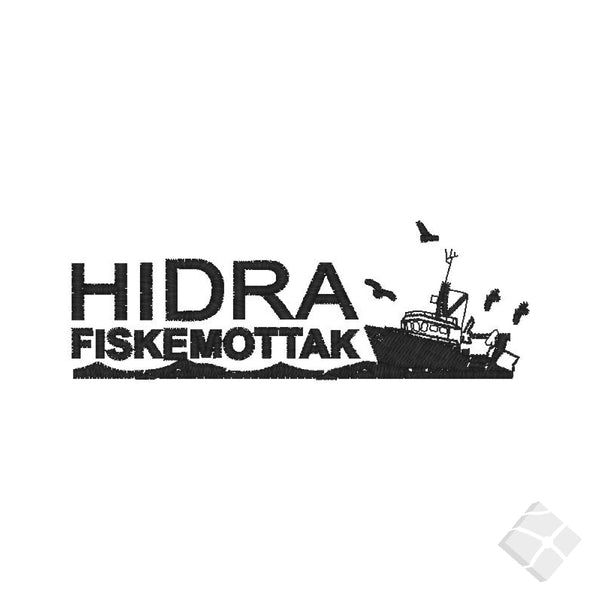 Hidra fiskemottak broderingslogo