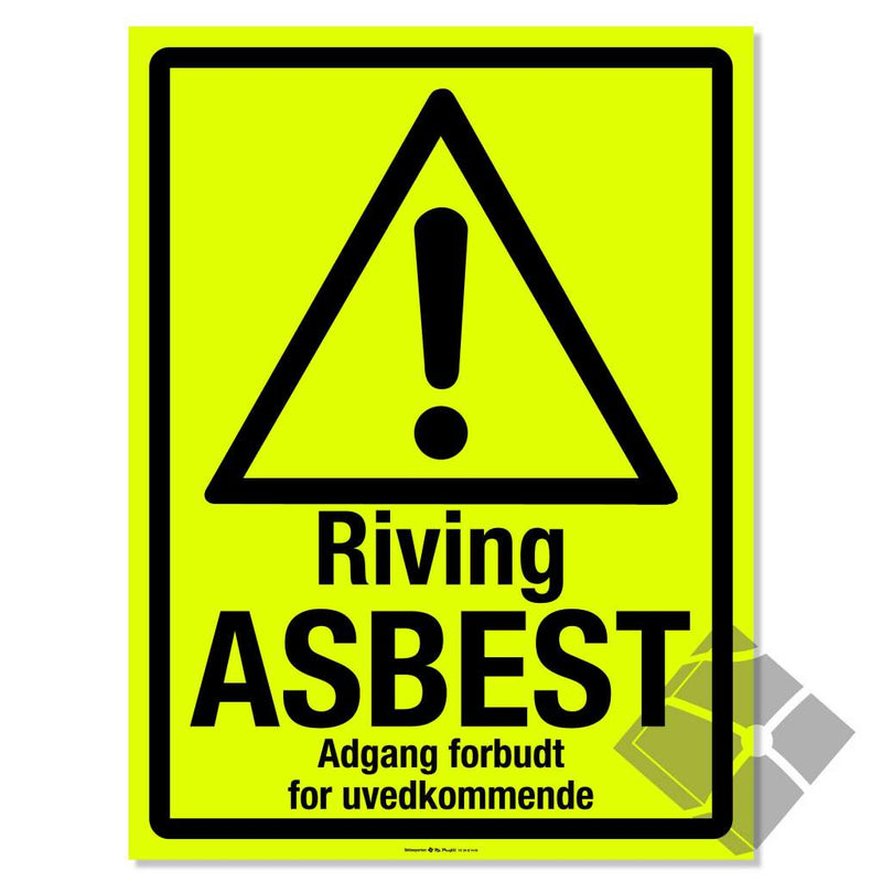 Fareskilt - Rivning Asbest