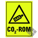 Fareskilt - CO 2 rom