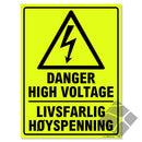 Fareskilt - Livsfarlig høyspenning