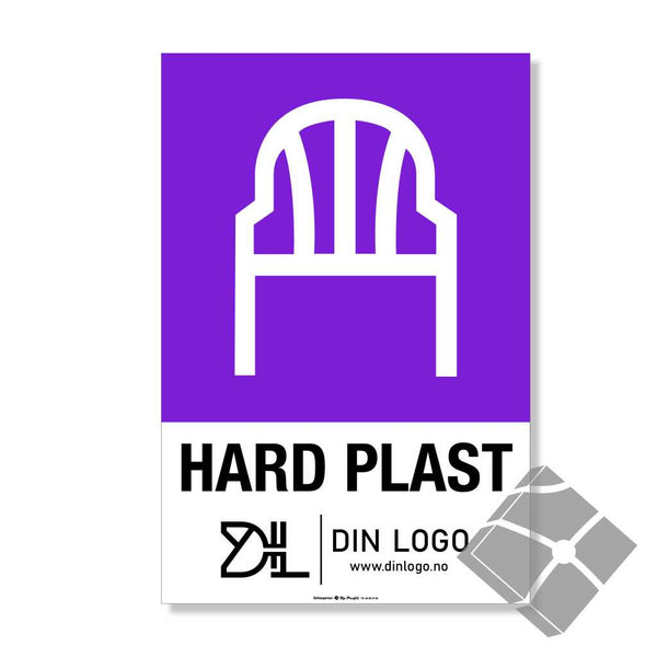 Hard plast - Kildesortering skilt med logo