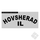 Hovsherad rygg logo, sort