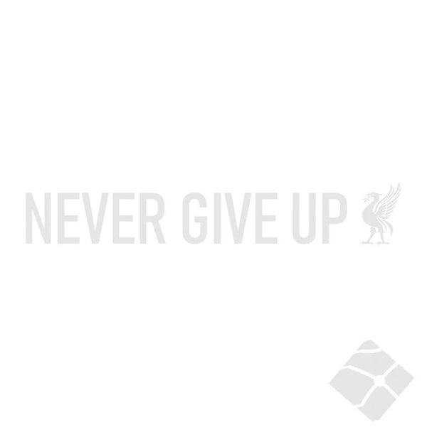 Never give up LFC, rygg logo