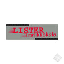 Lister trafikkskole, rød - bryst logo