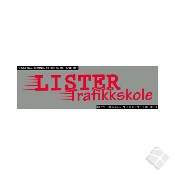 Lister trafikkskole, rød - bryst logo