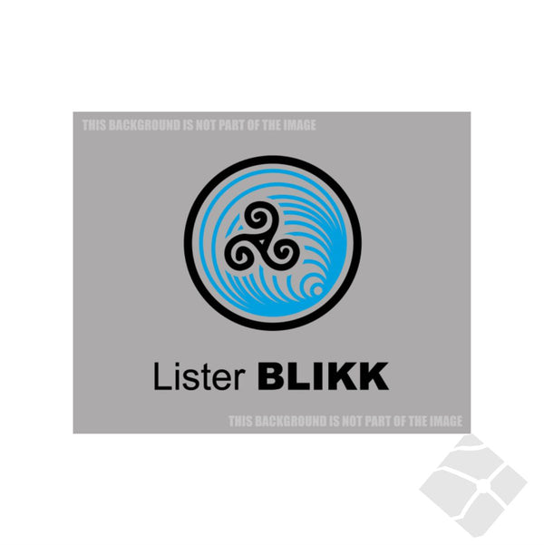 Lister Blikk bryst logo  i farger.
