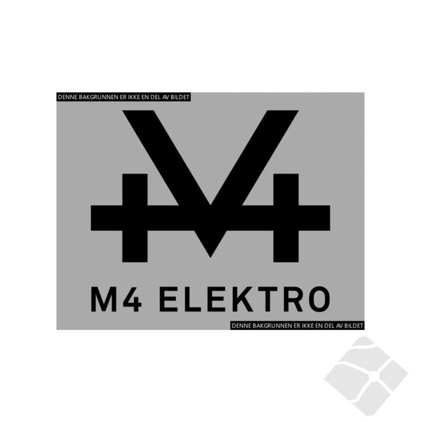 M4 Elektro As bryst logo, sort