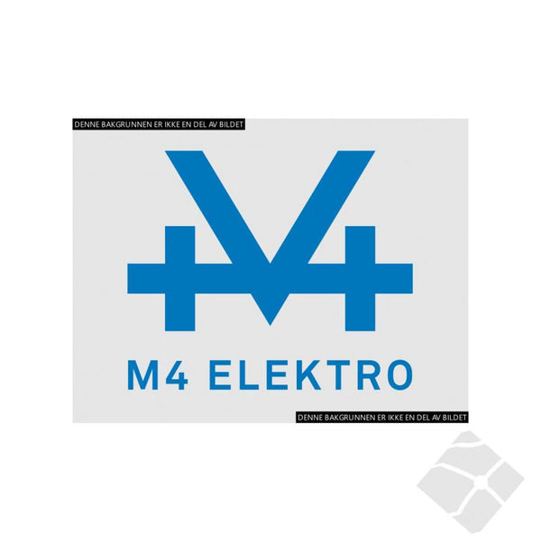 M4 Elektro As bryst logo, blå