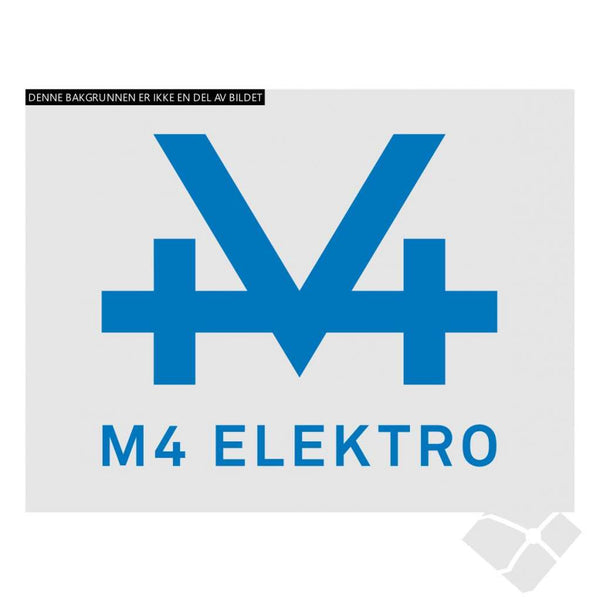 M4 Elektro As, rygg logo, blå